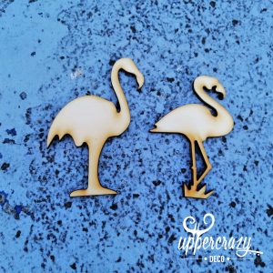 figurine lemn flamingo set