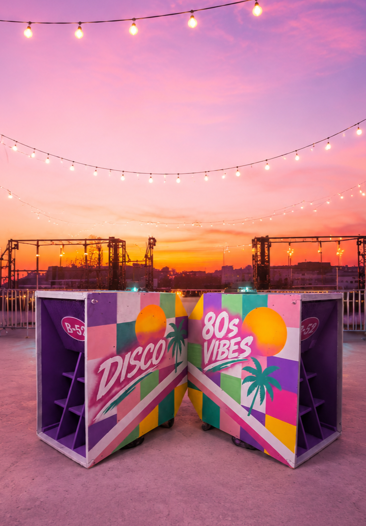 inchiriere decor boxe DISCO 80s